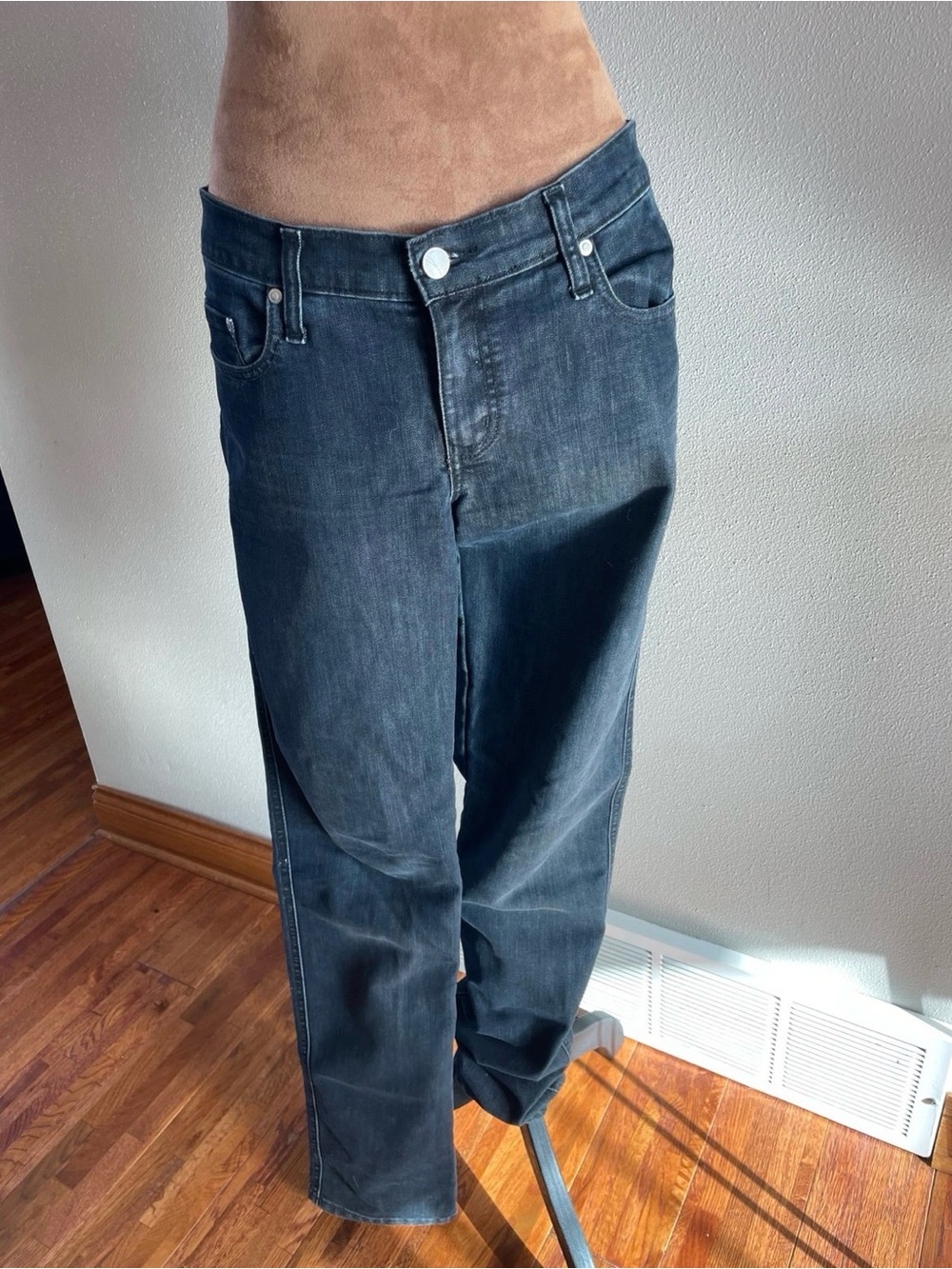 Nobody Denim Women's Straight Leg Jeans in Dark Wash Black